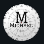 Monogram Hauptstadt masculine fügen Sie Namen einf Dartscheibe<br><div class="desc">Gestaltung</div>