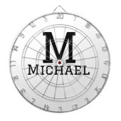 Monogram Hauptstadt masculine fügen Sie Namen einf Dartscheibe (vorne)