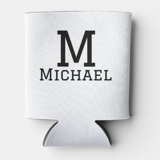 Monogram Hauptstadt masculine fügen Sie Namen einf Dosenkühler (Vorderseite)