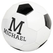 Monogram Hauptstadt masculine fügen Sie Namen einf Fußball (Dreiviertel)