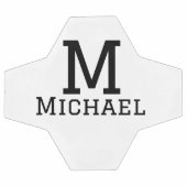 Monogram Hauptstadt masculine fügen Sie Namen einf Fußball (Flach)