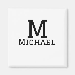 Monogram Hauptstadt masculine fügen Sie Namen einf Magnet