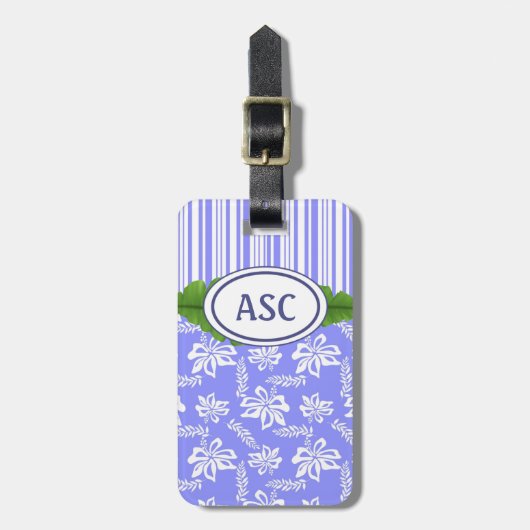 Monogram Hawaiian Blume Beach Gepäck Gepäckanhänger (Vorderseite vertikal)