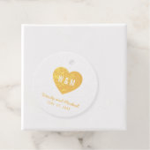 Monogram Heart Wedding Foil Geschenkanhänger (Mit Box)