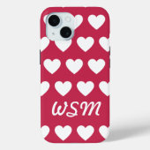 Monogram Hearts iPhone/iPad Gehäuse Case-Mate iPhone Hülle (Rückseite)