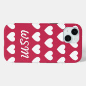 Monogram Hearts iPhone/iPad Gehäuse Case-Mate iPhone Hülle (Rückseite (Horizontal))