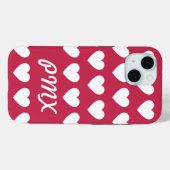 Monogram Hearts iPhone/iPad Gehäuse Case-Mate iPhone Hülle (Rückseite (Horizontal))
