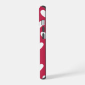 Monogram Hearts iPhone / iPad Hülle iPhone 15 Hülle (Linke Seite)