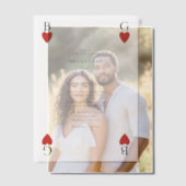 Monogram Hearts Playing Card Einladung (Versatz (Ehepaar))