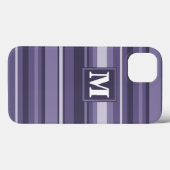 Monogram Heather lila Stripes Case-Mate iPhone c Hülle (Rückseite (Horizontal))