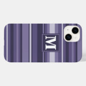 Monogram Heather lila Stripes Case-Mate iPhone c Hülle (Rückseite (Horizontal))