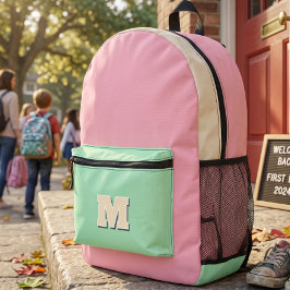 Monogram hell initiale Multicolor Bedruckter Rucksack