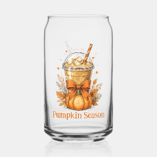 Monogram Herbst Herbst Pumpkin-Ice-Kaffee-Latte Dosenglas