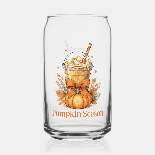 Monogram Herbst Herbst Pumpkin-Ice-Kaffee-Latte Dosenglas (Rückseite)