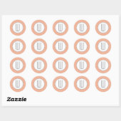 Monogram Herringbone Stickers Orange (Blatt)
