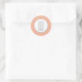 Monogram Herringbone Stickers Orange (Tasche)
