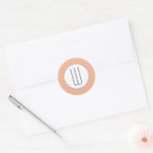 Monogram Herringbone Stickers Orange (Umschlag)