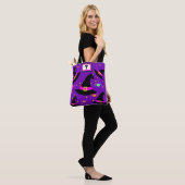 Monogram Hexen Halloween Hats Lila Tote Bag Tasche (Am Model)