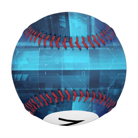 Monogram High-Tech-Digitaler Hintergrund Baseball (Rückseite)