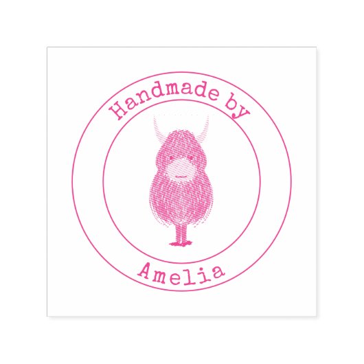 Monogram Highland Cow Handmade by Permastempel (Design)