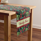 Monogram-Himbeermuster Kurzer Tischläufer (Beispiel)