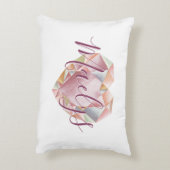 Monogram hinzufügen oder Niedlich Blush Pink Heft Dekokissen (Rückseite(Vertikal))