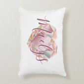 Monogram hinzufügen oder Niedlich Blush Pink Heft Dekokissen (Vorderseite(Vertikal))