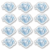 Monogram hinzufügen oder Niedlich Heart Diamond Fu Aufkleber (Vorderseite)