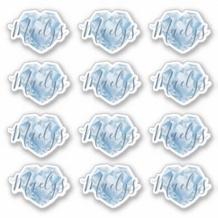 Monogram hinzufügen oder Niedlich Heart Diamond Fu Aufkleber