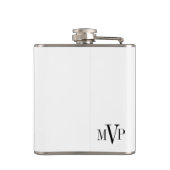 Monogram Hipster Sugar Skull Flachmann (Rückseite)