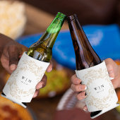 Monogram Hochzeitsgeschenk für klassisches Wappen Dosenkühler