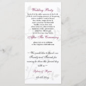 MONOGRAM-Hochzeitsprogramm für Kolibris Programm (Rückseite)