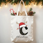 Monogram Holiday Bag for Bulk Christmas Gifts Tragetasche