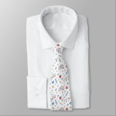 Monogram, Holiday Decorations Pattern Neck Tie Krawatte (Gebunden)