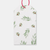 Monogram Holiday Wreath Gift Tag Geschenkanhänger (Rückseite)