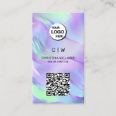 Monogram Holographic QR Code Visitenkarte (Vorderseite)