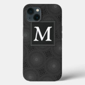 Monogram Holzkohlezirkeln Muster Case-Mate iPhone Case-Mate iPhone Hülle (Rückseite)