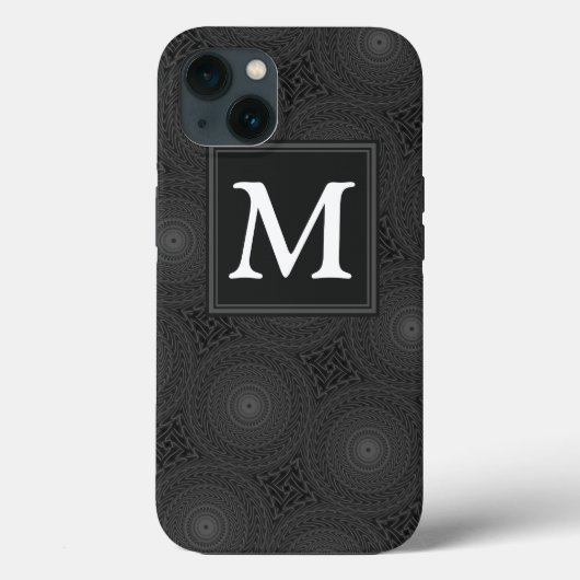 Monogram Holzkohlezirkeln Muster Case-Mate iPhone Hülle (Rückseite)