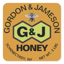 Monogram Honey Jar Gastgeschenk Hochzeit