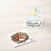 Monogram Horror Weihnachtsfest Rechteckiger Pappuntersetzer (Vor Ort)