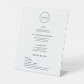 Monogram Hospitality Hotel Guest Wifi und Regeln Sockelschild (Vorderseite)