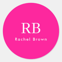 Monogram Hot Pink Elegant Feminine Minimalistisch