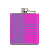 Monogram Hot Pink Niedlich Modern Modern Pattern Flachmann (Rückseite)