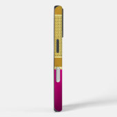 Monogram Hot Pink und Gold Mesh Case-Mate iPhone Hülle (Rückseite / Rechts)