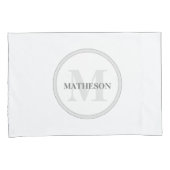 Monogram Hotel Guest personalisiert chic Kissenbezug (Vorderseite-Rechts)