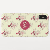 Monogram Hübsch Red Cherry iPhone Case-Mate iPhone Hülle (Rückseite (Horizontal))