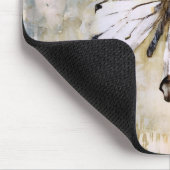 Monogram hübsche Aquarellschmetterling rustikal co Mousepad (Ecke)