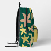 Monogram hübsche Starfish Grüne Beige Moderne Bedruckter Rucksack (Links)