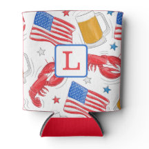 Monogram Hummer Beer Flag Star