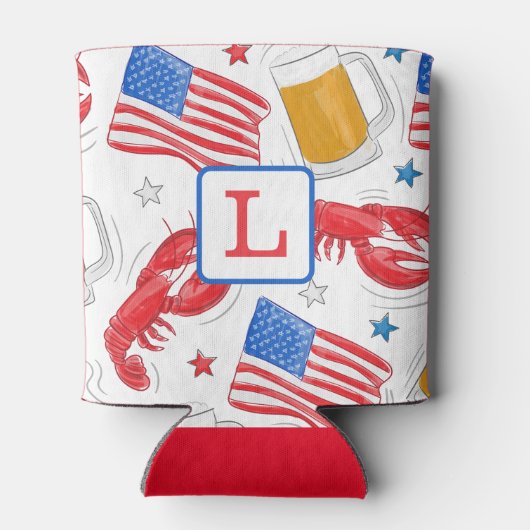 Monogram Hummer Beer Flag Star Dosenkühler (Rückseite)